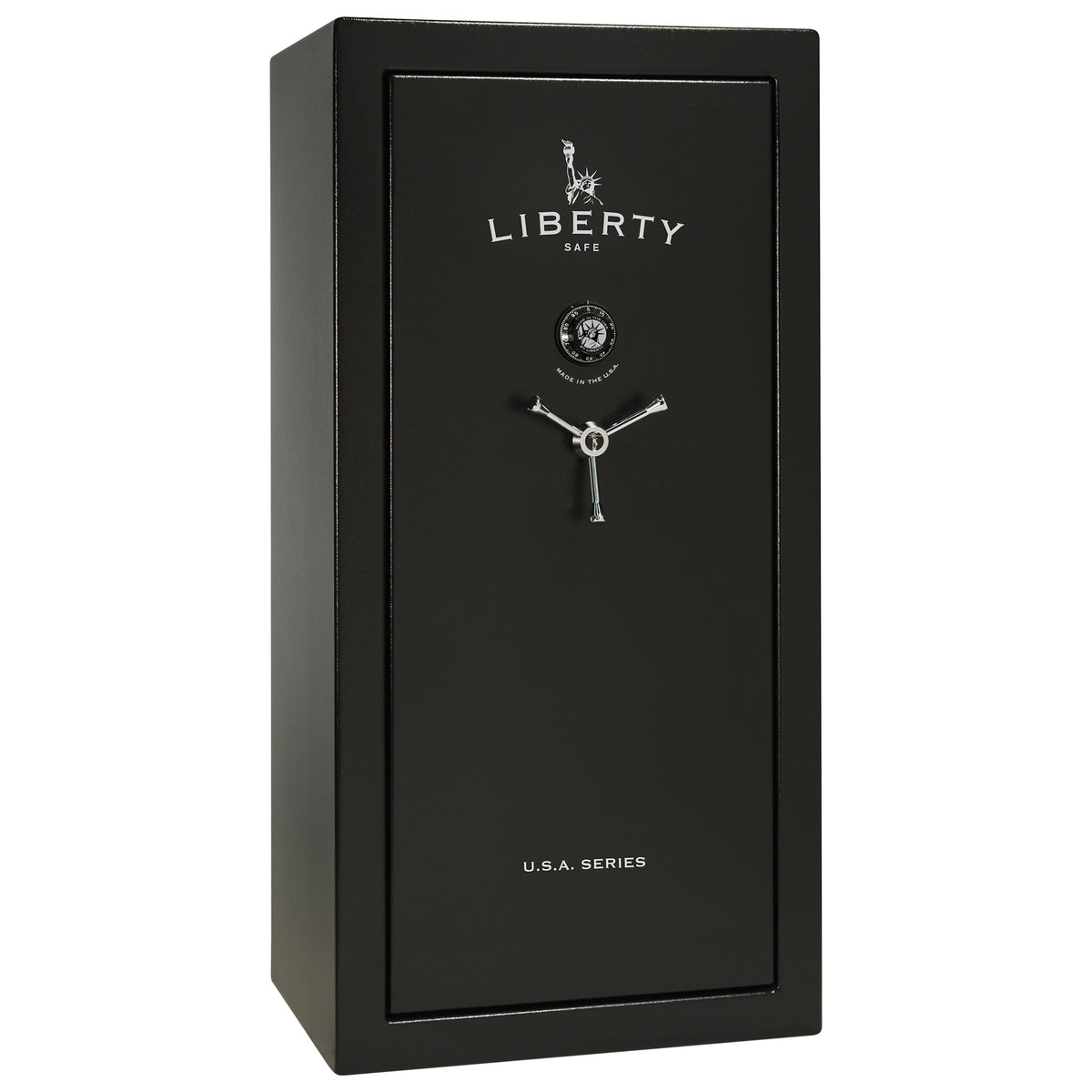 USA Series | Level 3 Security | 60 Minute Fire Rating | 30 | Dimensions: 60.5"(H) x 30"(W) x 22"(D) | Black Textured | Mechanical Lock - Closed Door